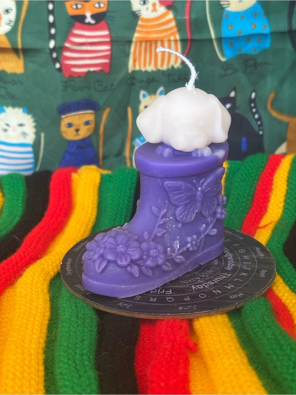 Puppy in a Boot Candle